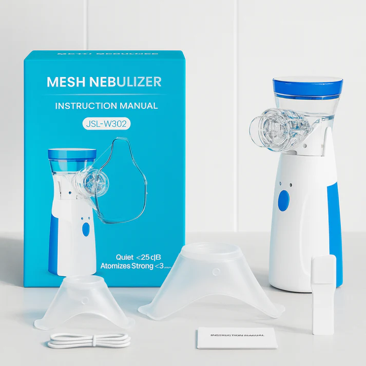 Mesh Nebulizer – Silent & Portable for Kids & Adults