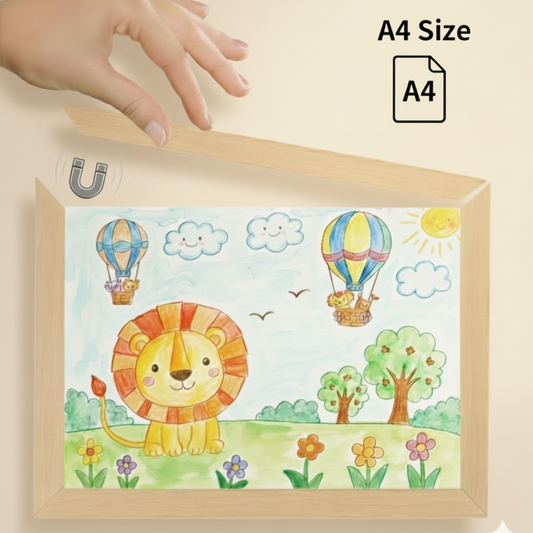 A4 Magnetic Lock Art Frame - Reusable Photo & Drawing Holder